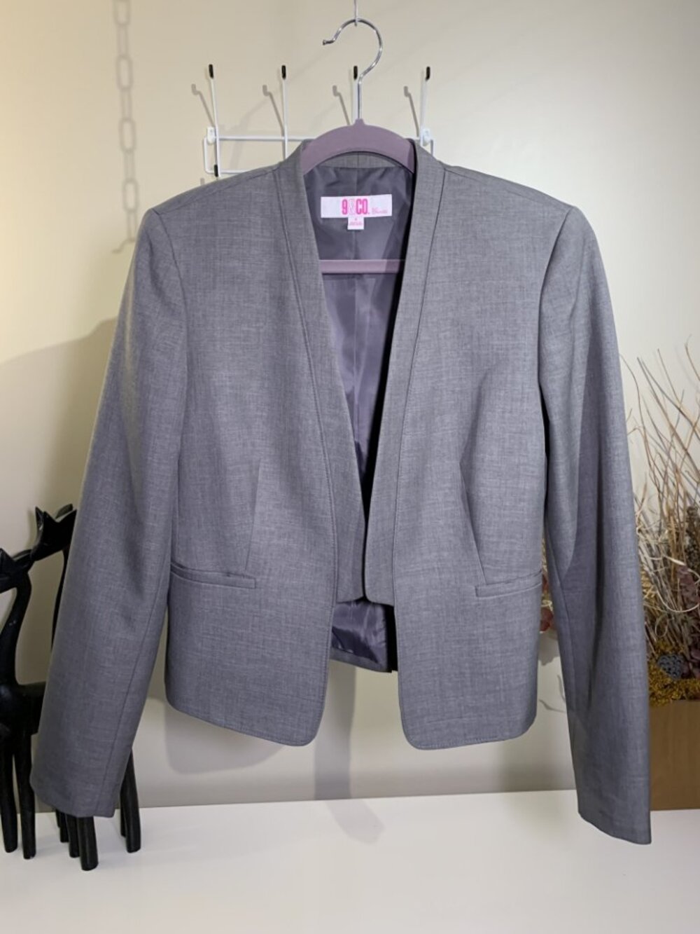 9&Co. Grey Business Chic Jacket Size 4